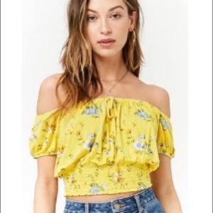 Floral off-the-shoulder top